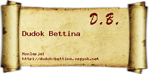 Dudok Bettina névjegykártya